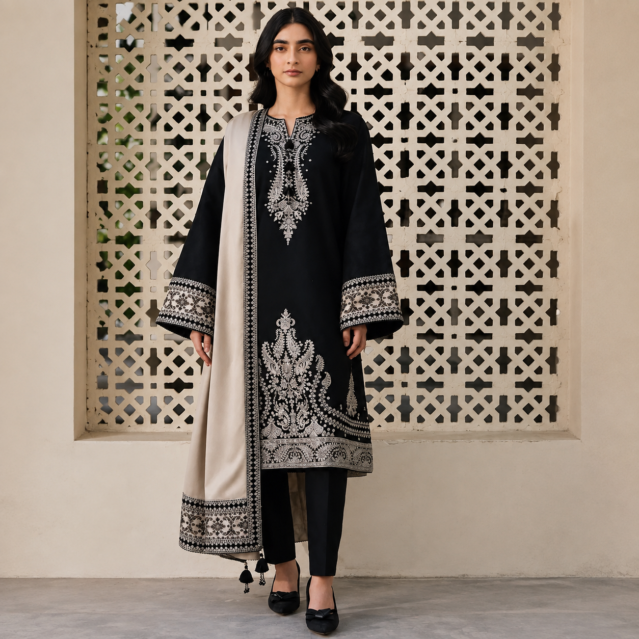 JAZMIN EMBROIDED 3PC